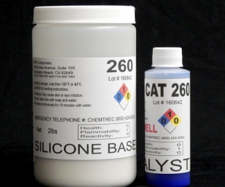 2 lb Kit : Food Grade QM 260 FG B : 60 shore A - Platinum Silicone Blue Catalyst