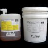 Two large containers of 5 Gal Kit MPK-301 flex foam, one transparent and one white, each with detailed labeling and safety instructions.