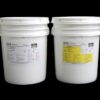 Two 5 Gal Kit (57 lb) MPK-301 : 3.5 lb Soft Pour Foam (17 lb A and 40 lb B) with labels, isolated on a black background.