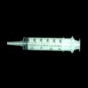 A syringe with numbers on it is shown.