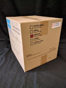 A box with the contents of it labeled.