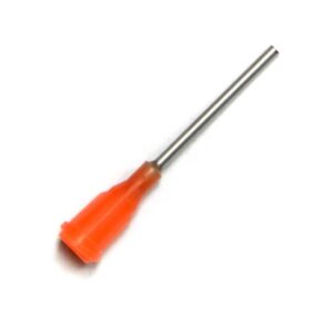 A small orange screwdriver is on the white surface.