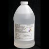 A large white plastic jug with a chemical label, featuring hazard symbols, on a black background containing 4 lb/64 oz Kit Silicone Fluid.