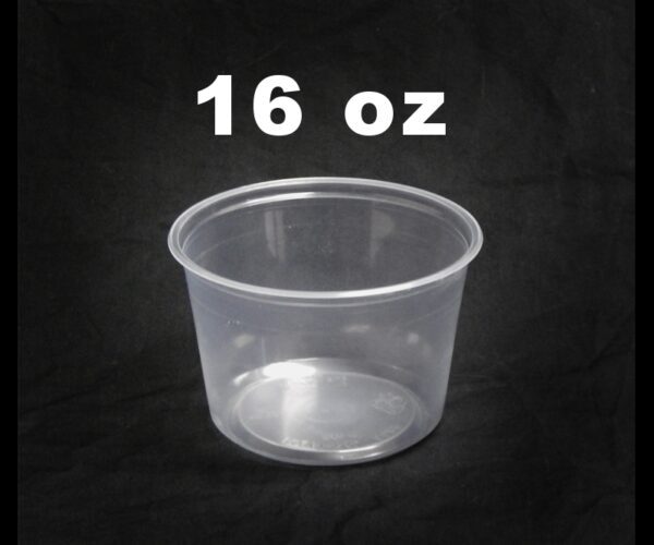 Plastic Clear Mixing Cups Wide Mouth 16 OZ. QTY: 50