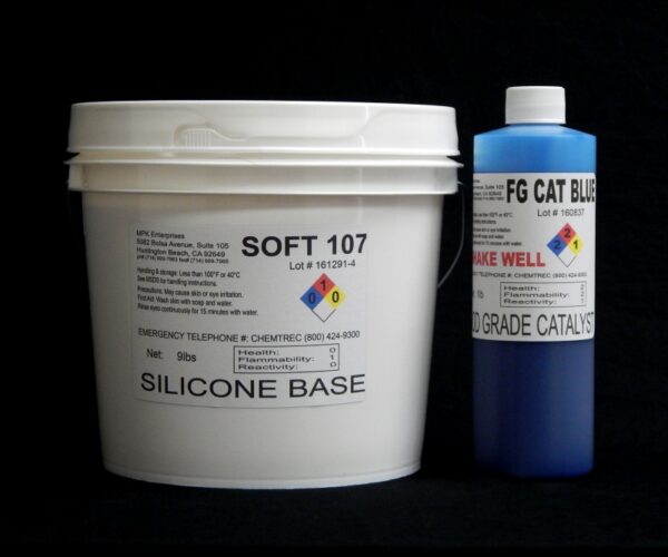 10 lb Kit : Soft 107 FG Cat Blue - (7 shore A durometer) - Food Grade Mold Making Silicone