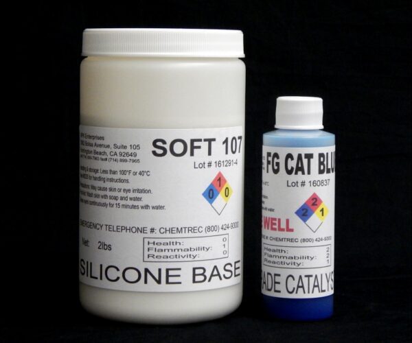 2 lb Kit : Soft 107 FG Cat Blue - (7 shore A durometer) - Food Grade Mold Making Silicone